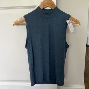 Abercrombie & Fitch Soft A&F Cozy High Neck Tank NWT Blue Size XS